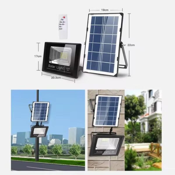 25W, 40W, 60W, 100W, 200W, 300W Outdoor Lighting Waterproof Remote-Controlled Garden Solar Lights, LED Solar Floodlights, Solar Floodlights - Image 6