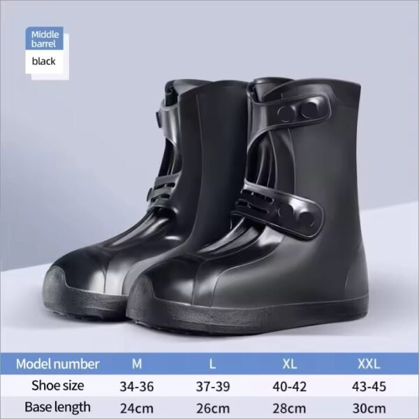 Waterproof, anti-slip, thickened and wear-resistant rain boots. Rain shoe covers for both men and women suitable for rainy days in summer. - Image 6