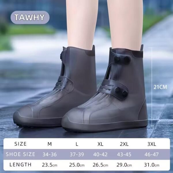 Waterproof, anti-slip, thickened and wear-resistant rain boots. Rain shoe covers for both men and women suitable for rainy days in summer. - Image 3