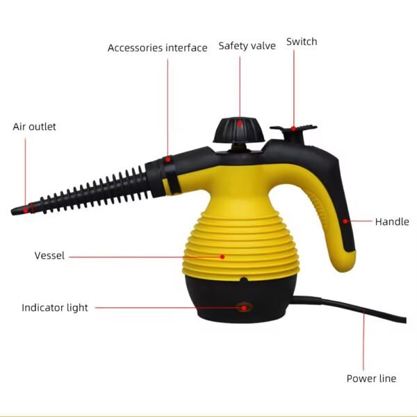 Household portable cleaning appliances, electric wet steam mop, handheld vacuum cleaner, mini steam cleaner, electric handheld steam cleaner - Image 6