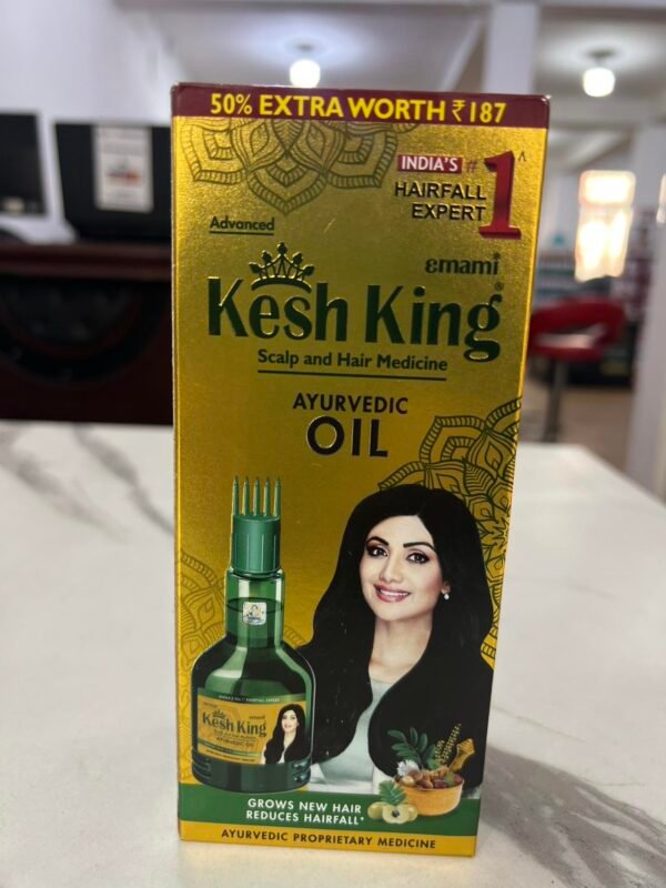 King Kesh Ayurvedic Hair Oil is suitable for all hair types. - Image 4