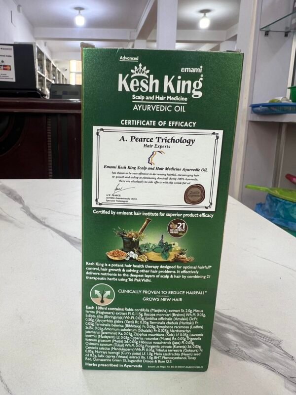 King Kesh Ayurvedic Hair Oil is suitable for all hair types. - Image 3