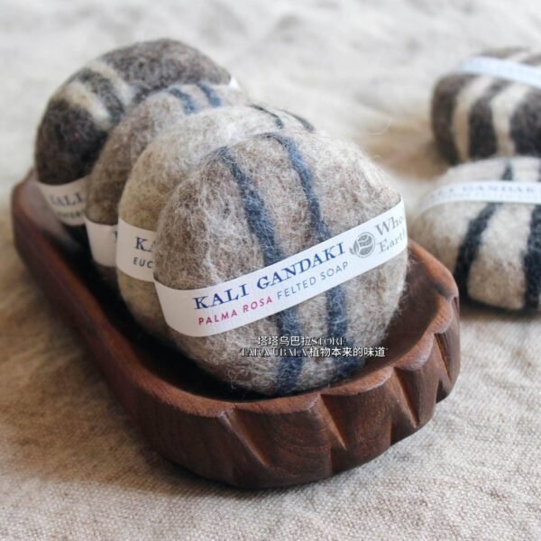 Authentic Nepalese Handmade Wool Felt Soap, Himalayan Herbal Soap, Yoga Soap, Cold Processed Soap, Wool Soap