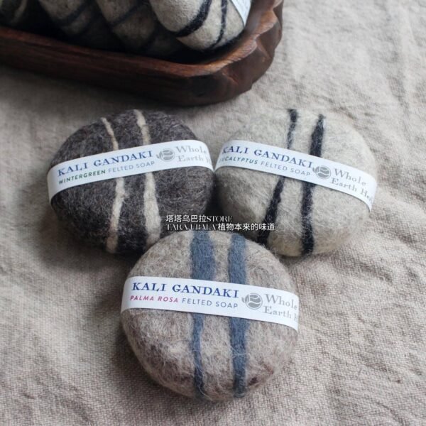 Authentic Nepalese Handmade Wool Felt Soap, Himalayan Herbal Soap, Yoga Soap, Cold Processed Soap, Wool Soap - Image 4