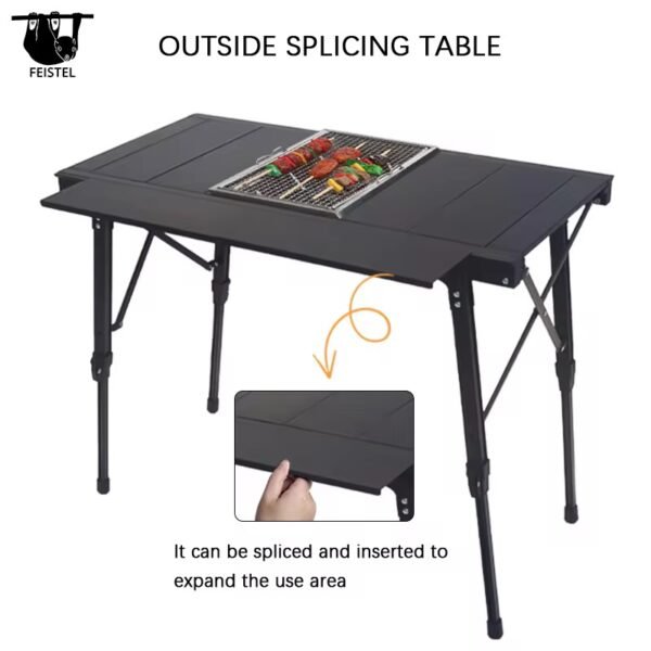 Direct sales from the manufacturer. Camping, barbecue, picnic aluminum folding IGT table. Camping folding table.