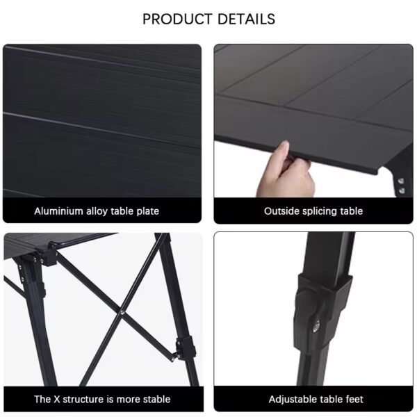 Direct sales from the manufacturer. Camping, barbecue, picnic aluminum folding IGT table. Camping folding table. - Image 3