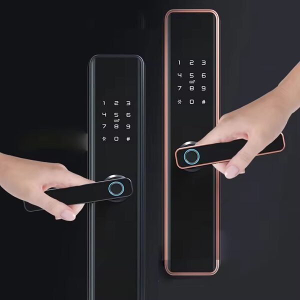An easy-to-install copper smart lock with password and induction functions, which is convenient for office use.