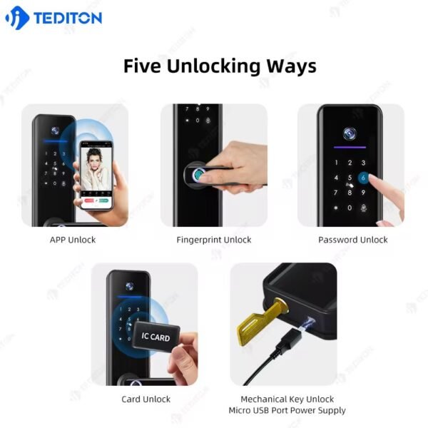 An easy-to-install copper smart lock with password and induction functions, which is convenient for office use. - Image 6