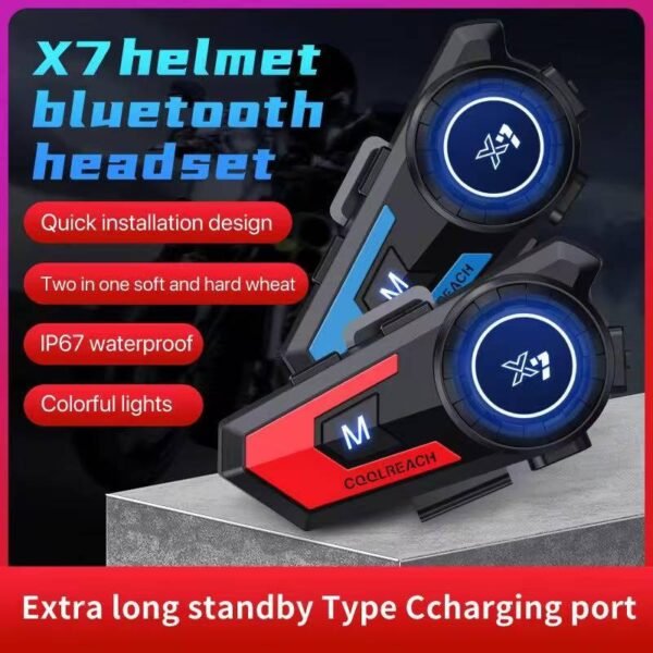 Helmet Bluetooth earphones for motorcycles, full-face helmets, earphones for food delivery riders, suitable for riding, with long battery life, high volume and noise reduction, suitable for half-face helmets - Image 14