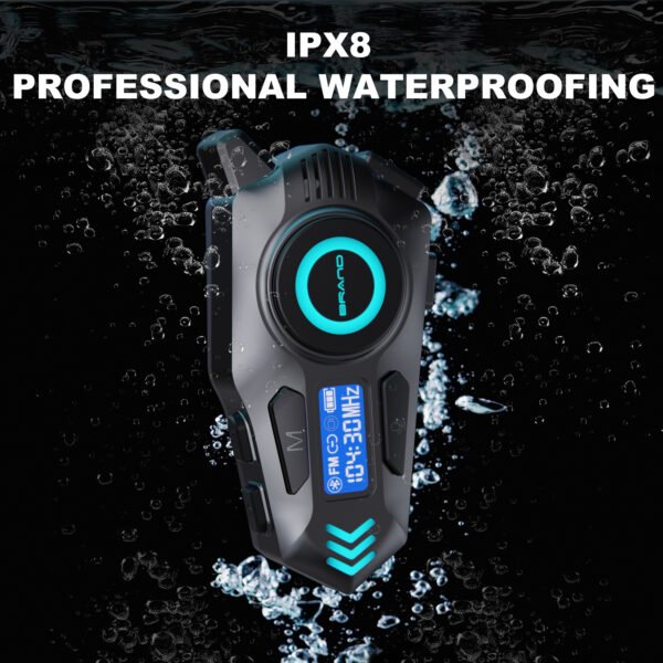 K09 Helmet Bluetooth Headphones Waterproof Noise Reduction Motorcycle Riding Long-lasting Intercom - Image 2