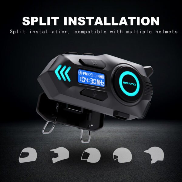 K09 Helmet Bluetooth Headphones Waterproof Noise Reduction Motorcycle Riding Long-lasting Intercom - Image 6